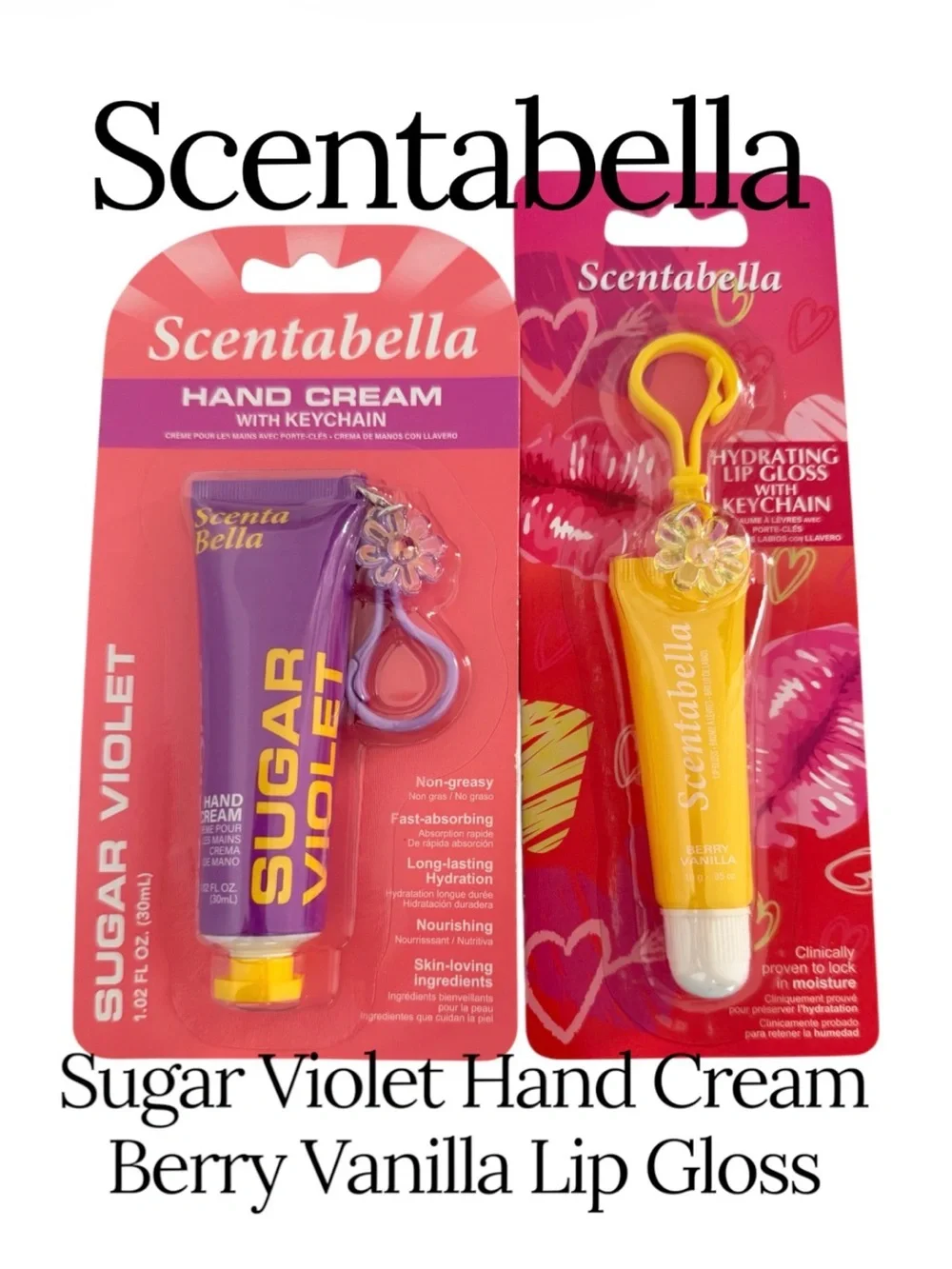 Scentabella Handcream & Lipbalm Keychain Duo